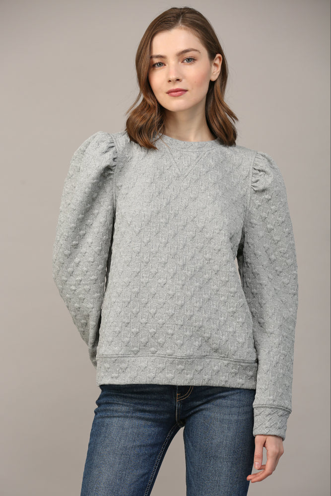 Rayne Textured Puff Sweatshirt