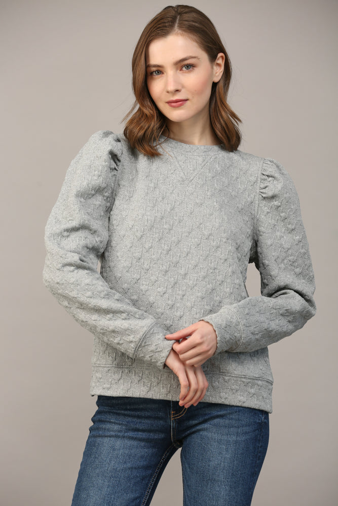 Rayne Textured Puff Sweatshirt