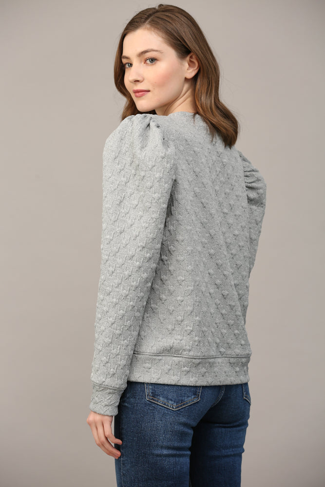 Rayne Textured Puff Sweatshirt