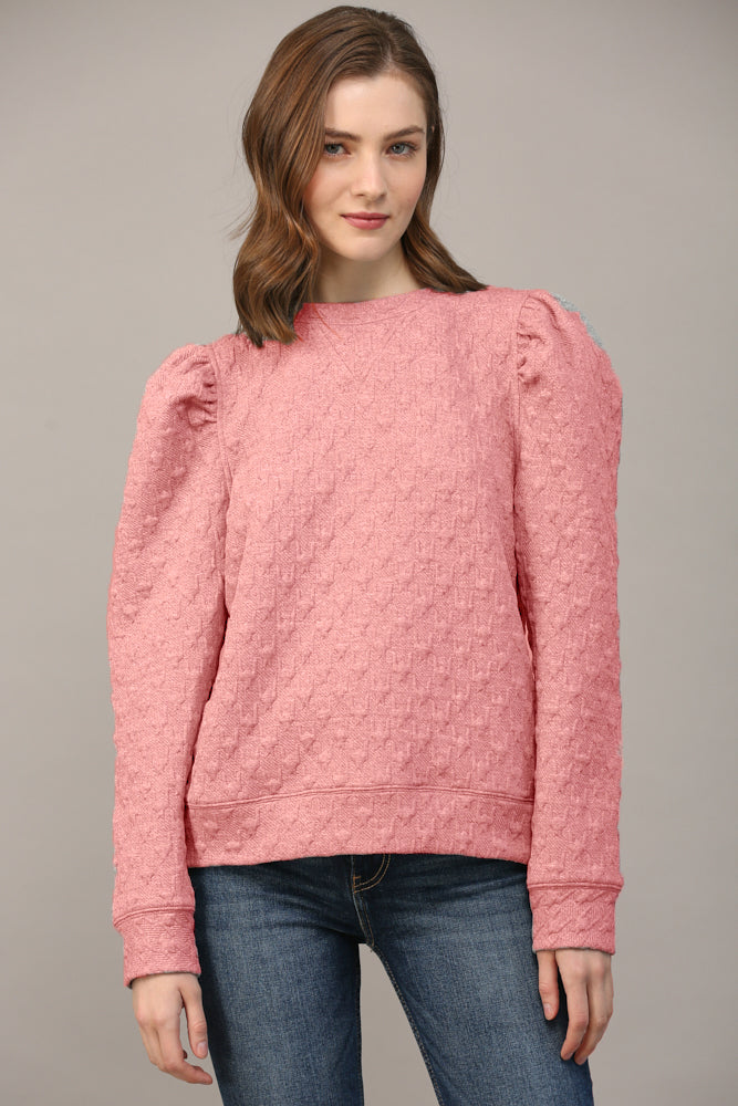 Rayne Textured Puff Sweatshirt