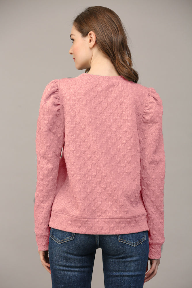 Rayne Textured Puff Sweatshirt