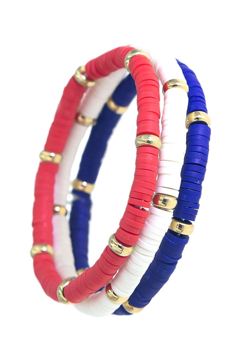Red White & Blue Bracelet Set