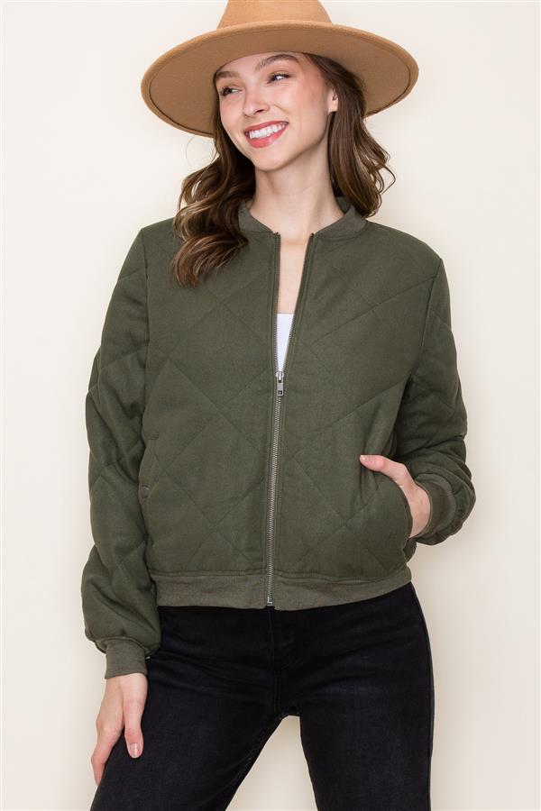 Ridley Quilted Bomber Jacket