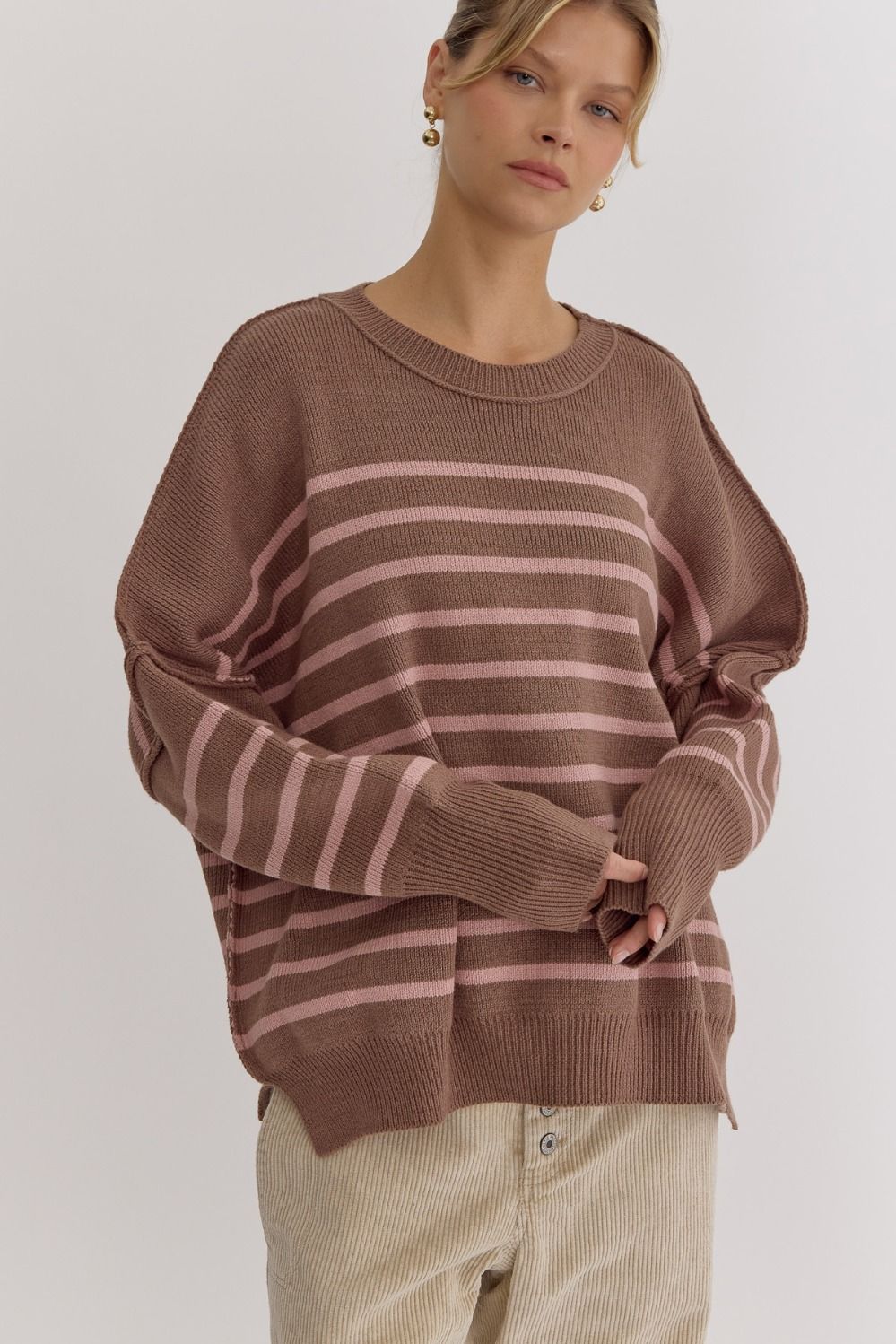 Rosalie Striped Oversized Sweater