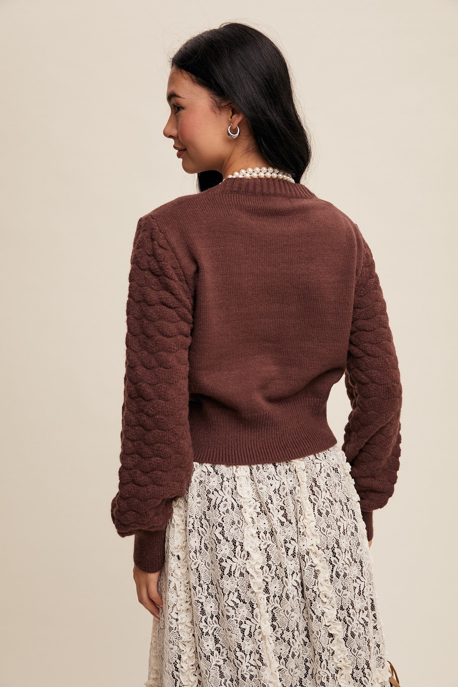 Rosemary Textured Balloon Sweater