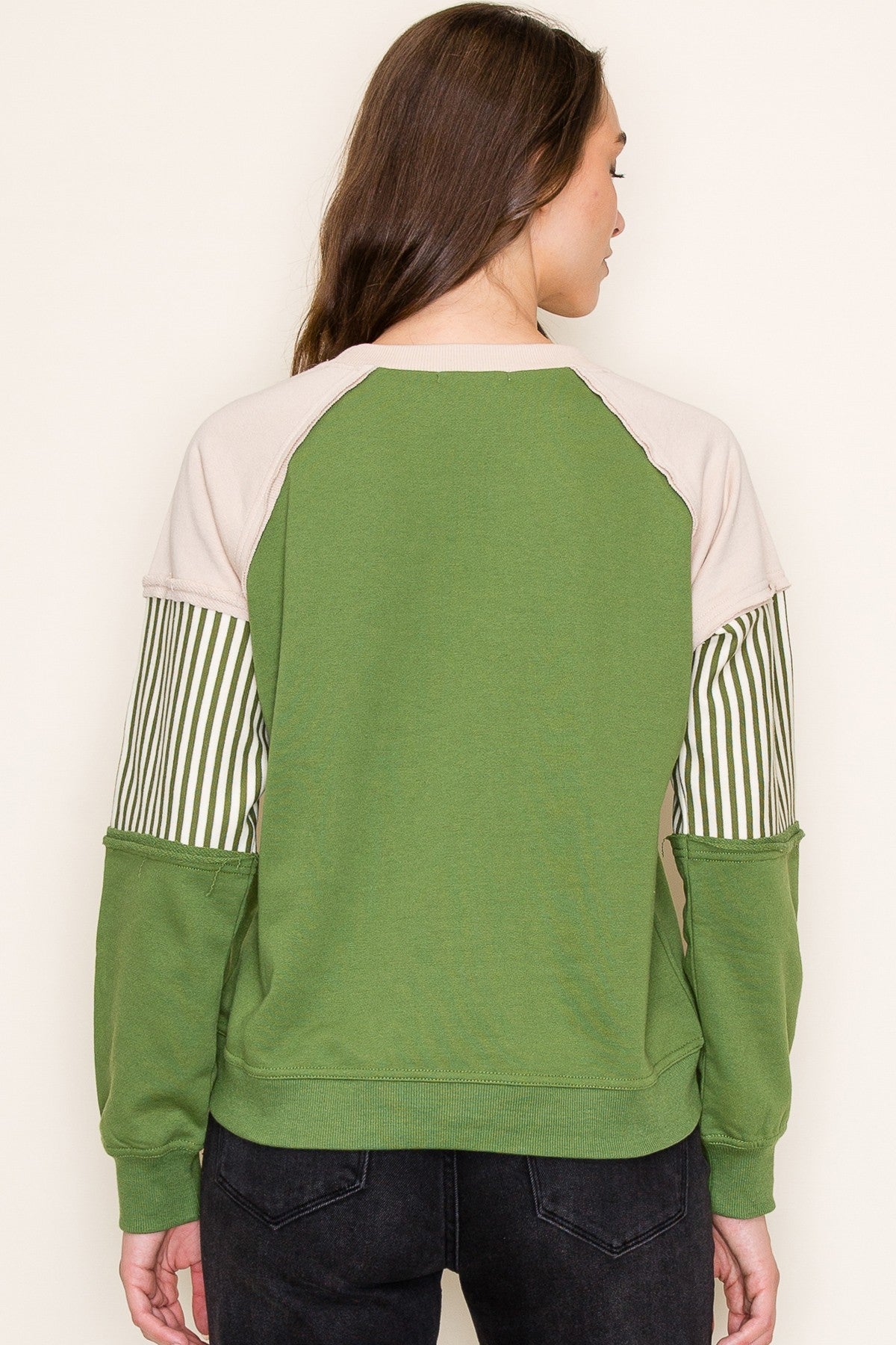 Saylor Striped Colorblock Sweatshirt