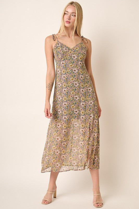Sibyl Floral Side Slit Dress