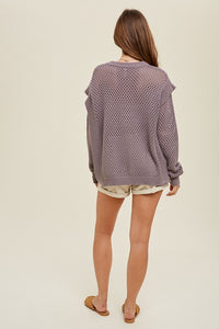 Sonia Crochet Edge Overlay Sweater