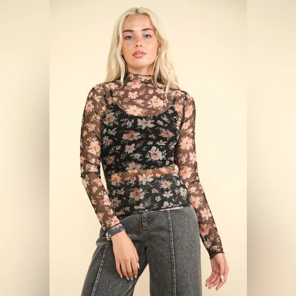 Sonny Sheer Floral Top