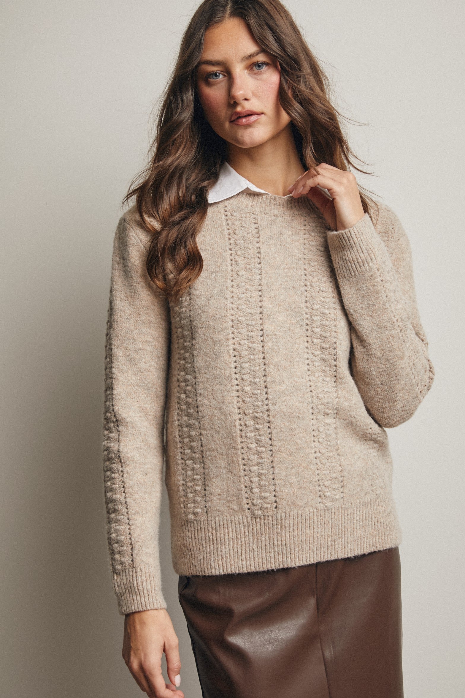 Sophia Textured Stripe Sweater