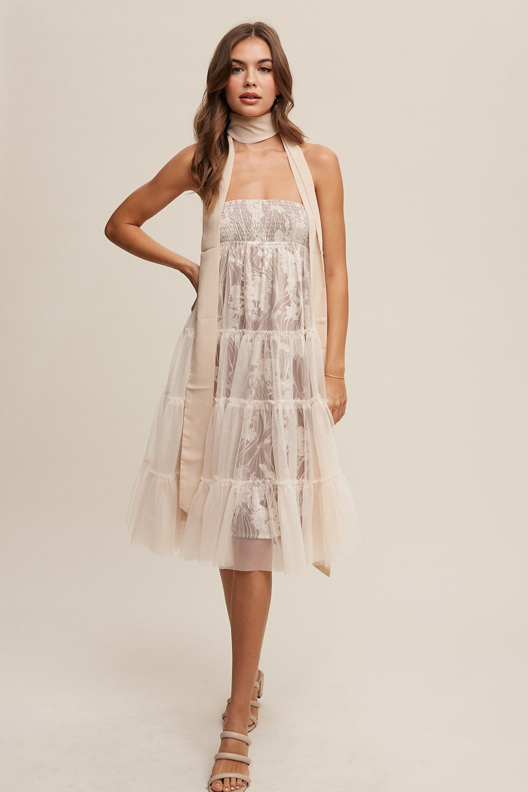 Taite Tiered Mesh Skirt / Dress