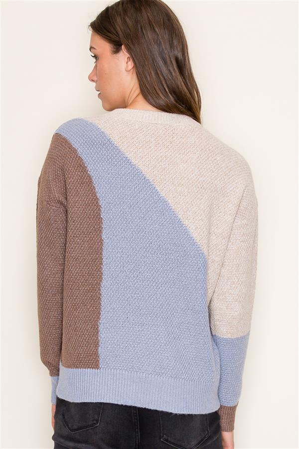 Tandy Textured Colorblock Sweater