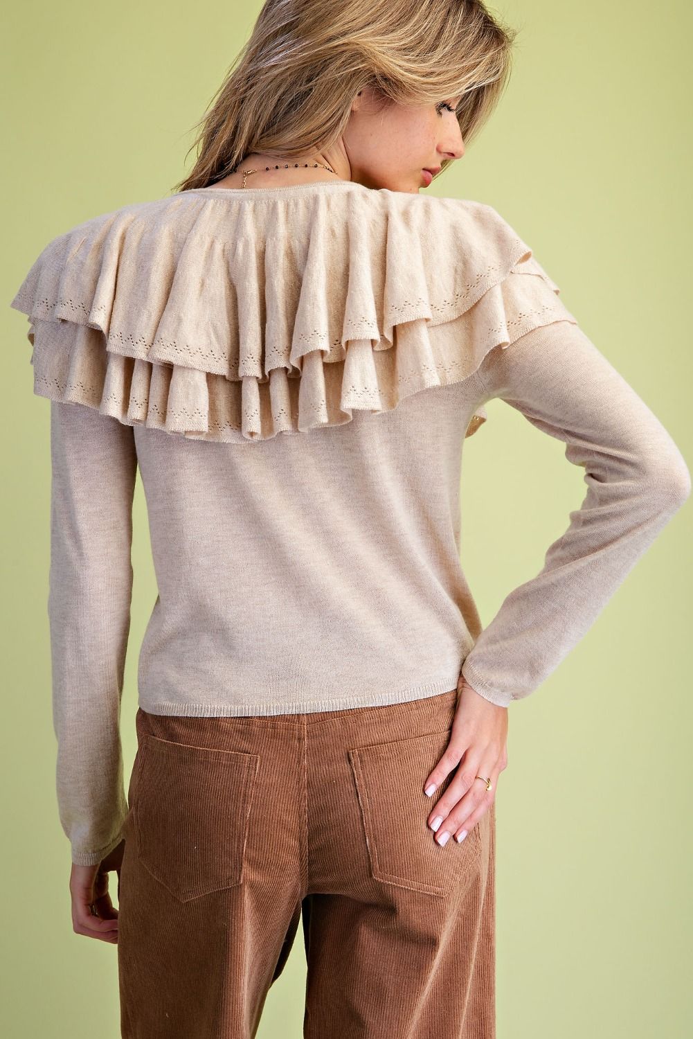 Tara Layered Ruffle Neck Top