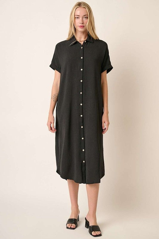 Traci Dolman Sleeve Maxi Shirt Dress FINAL SALE