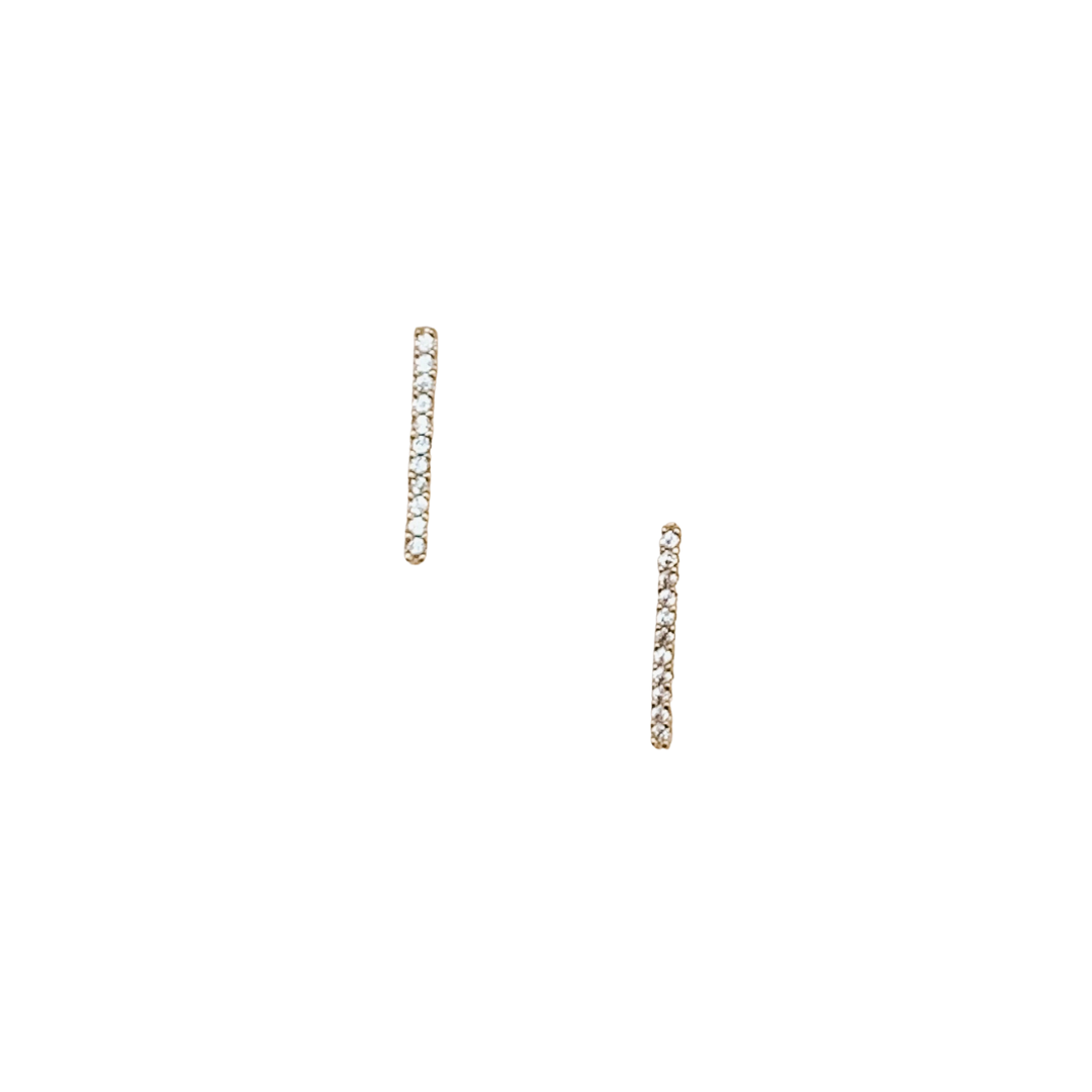 CZ Mini Bar Post Earrings