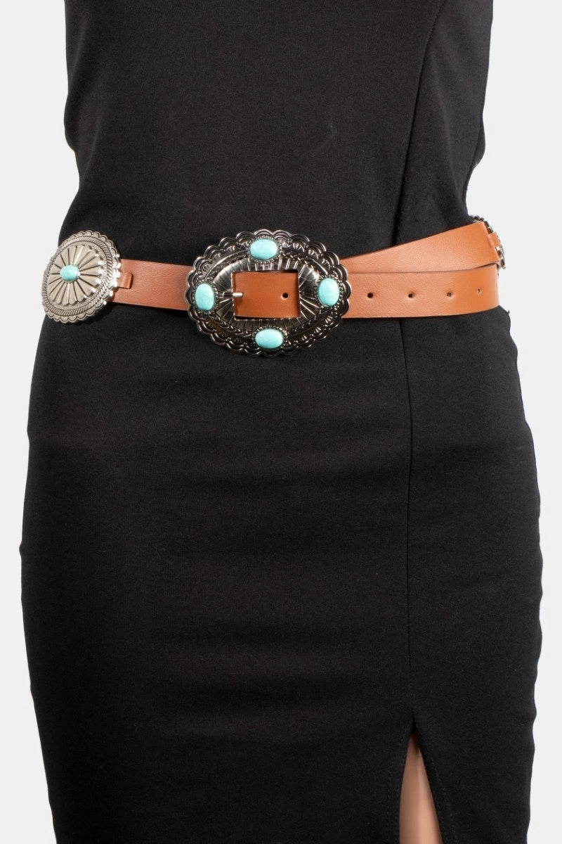Western Concho Turquoise Belt FINAL SALE