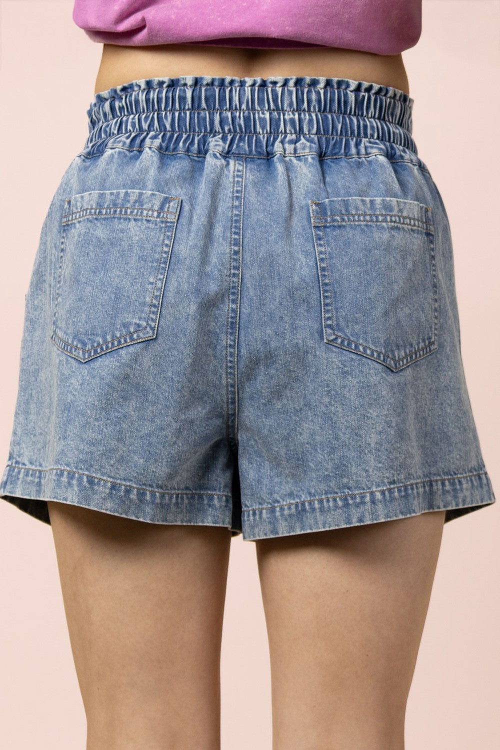 Veda Washed Chambray Shorts