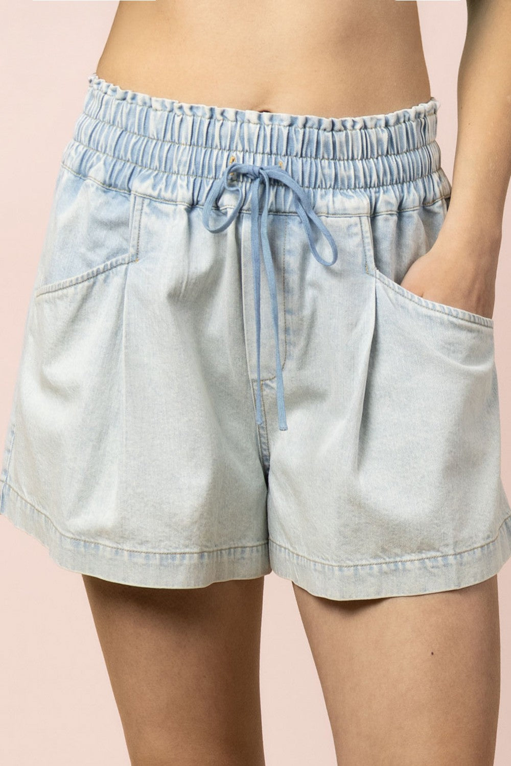 Veda Washed Chambray Shorts