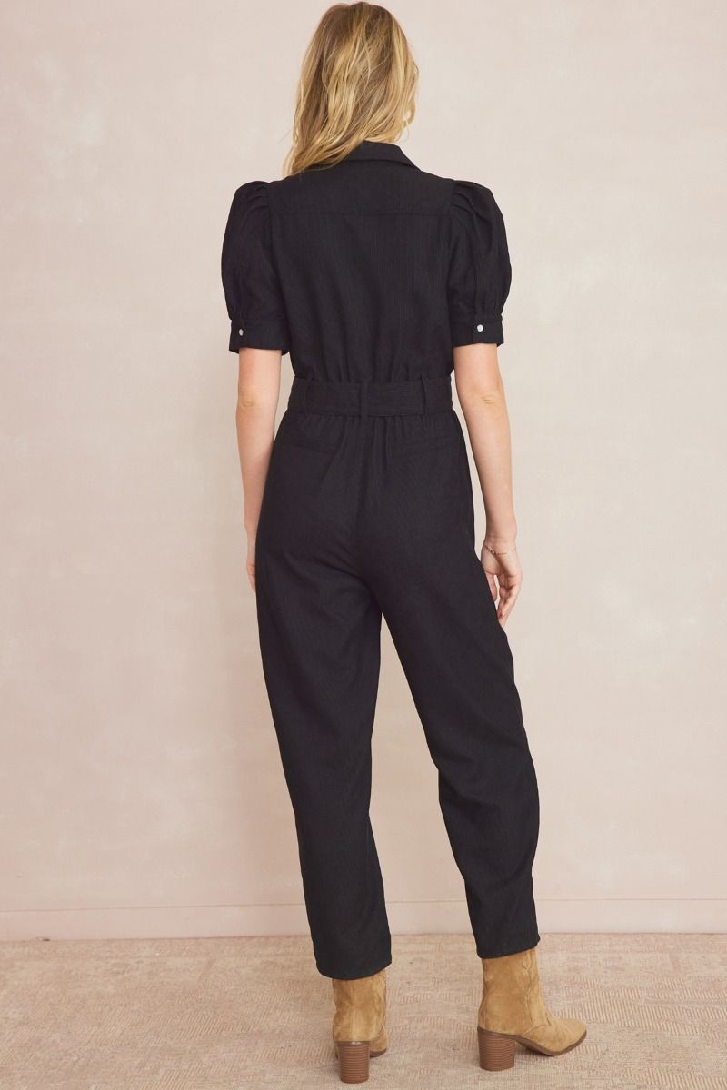 Wallace Corduroy Puff Sleeve Jumpsuit