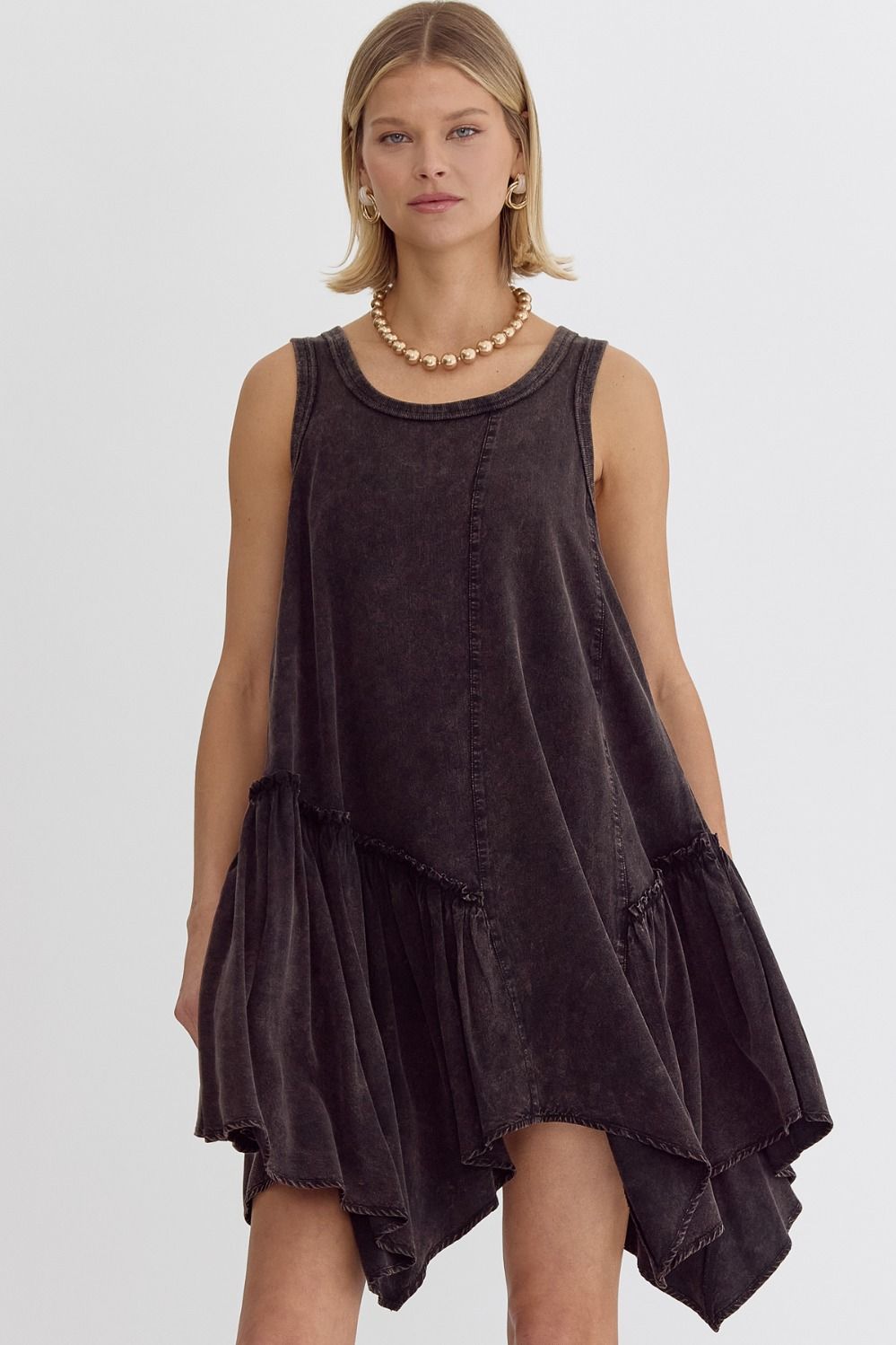 Willow Washed Asymmetrical Tank Dress