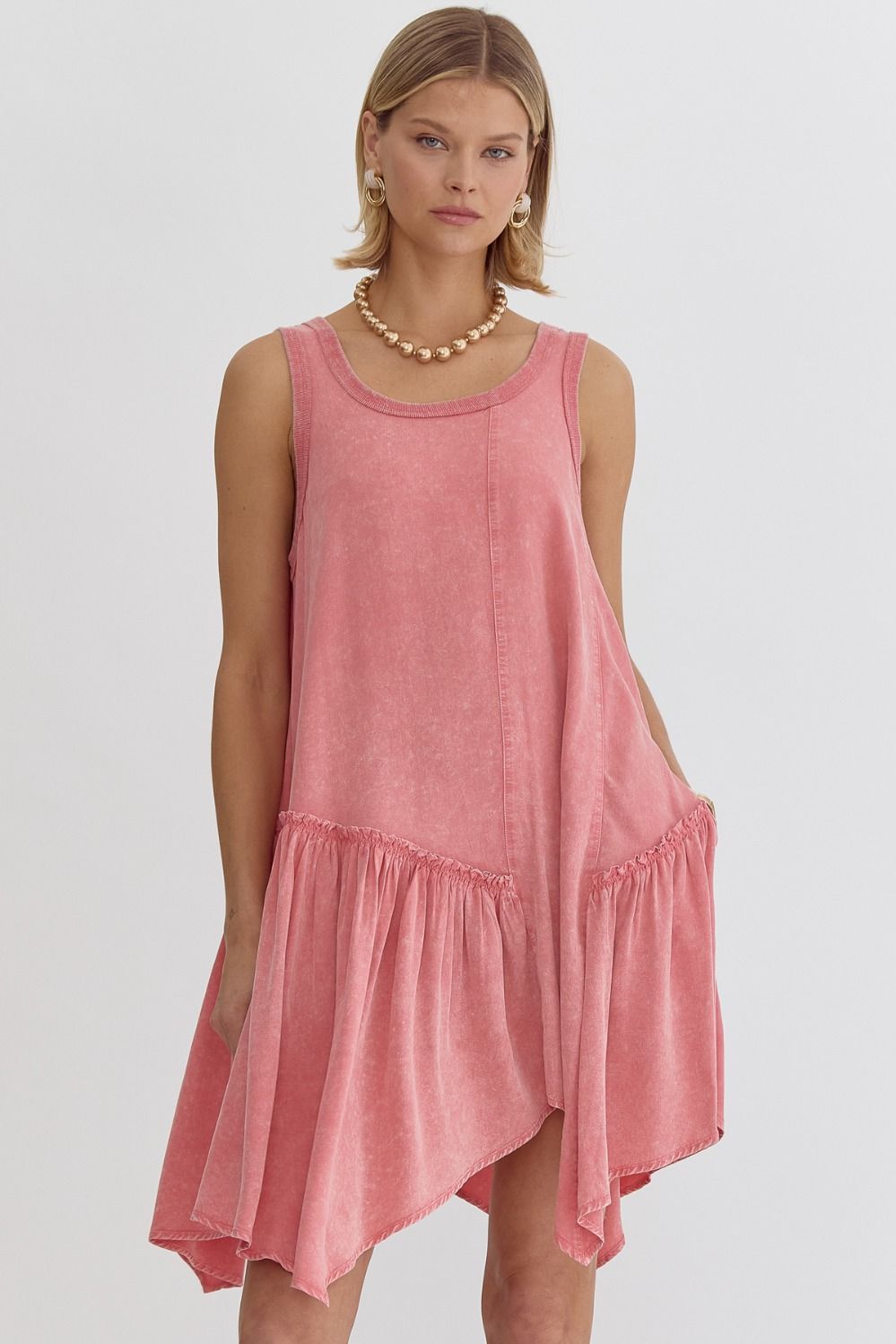 Willow Washed Asymmetrical Tank Dress