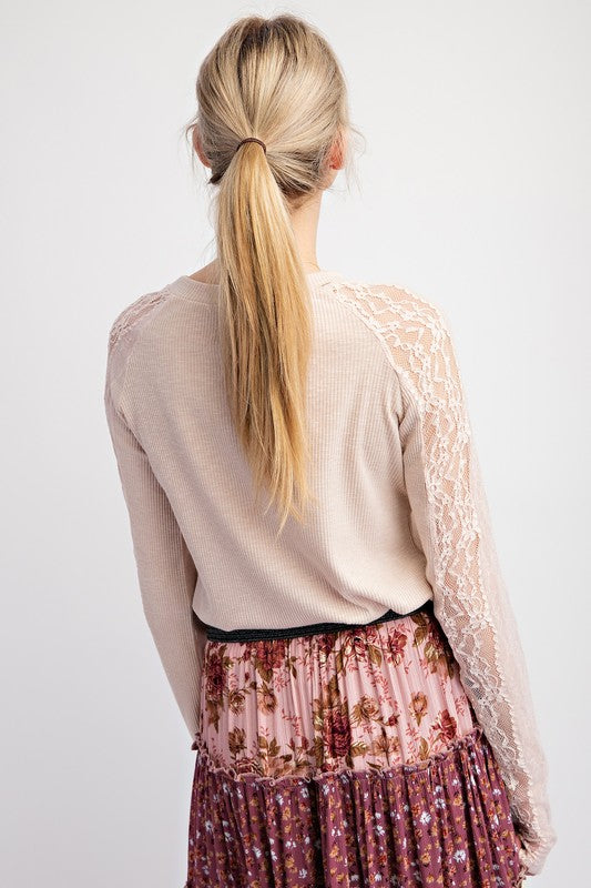 Wyatt Lace Sleeve Top