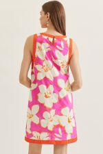 Xena Floral Contrast Trim Dress