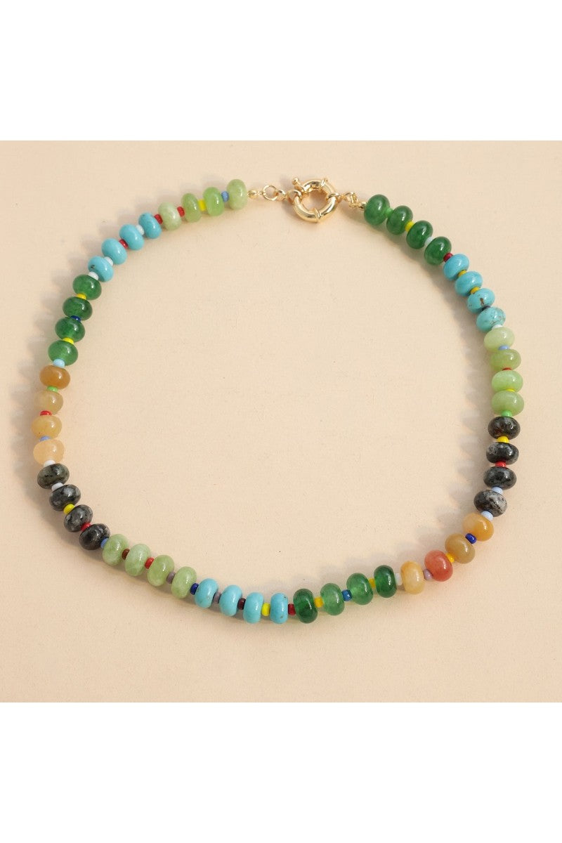 Agate Stone Bead Necklace