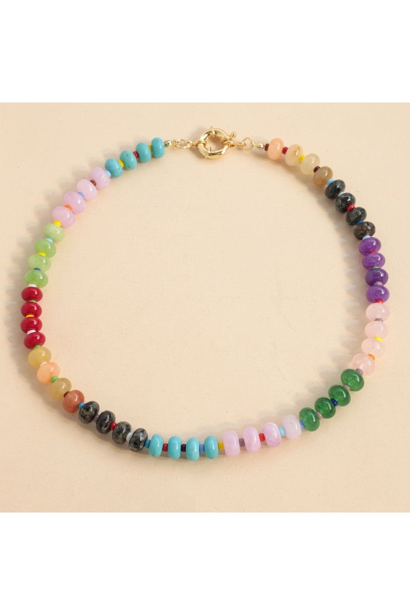 Agate Stone Bead Necklace