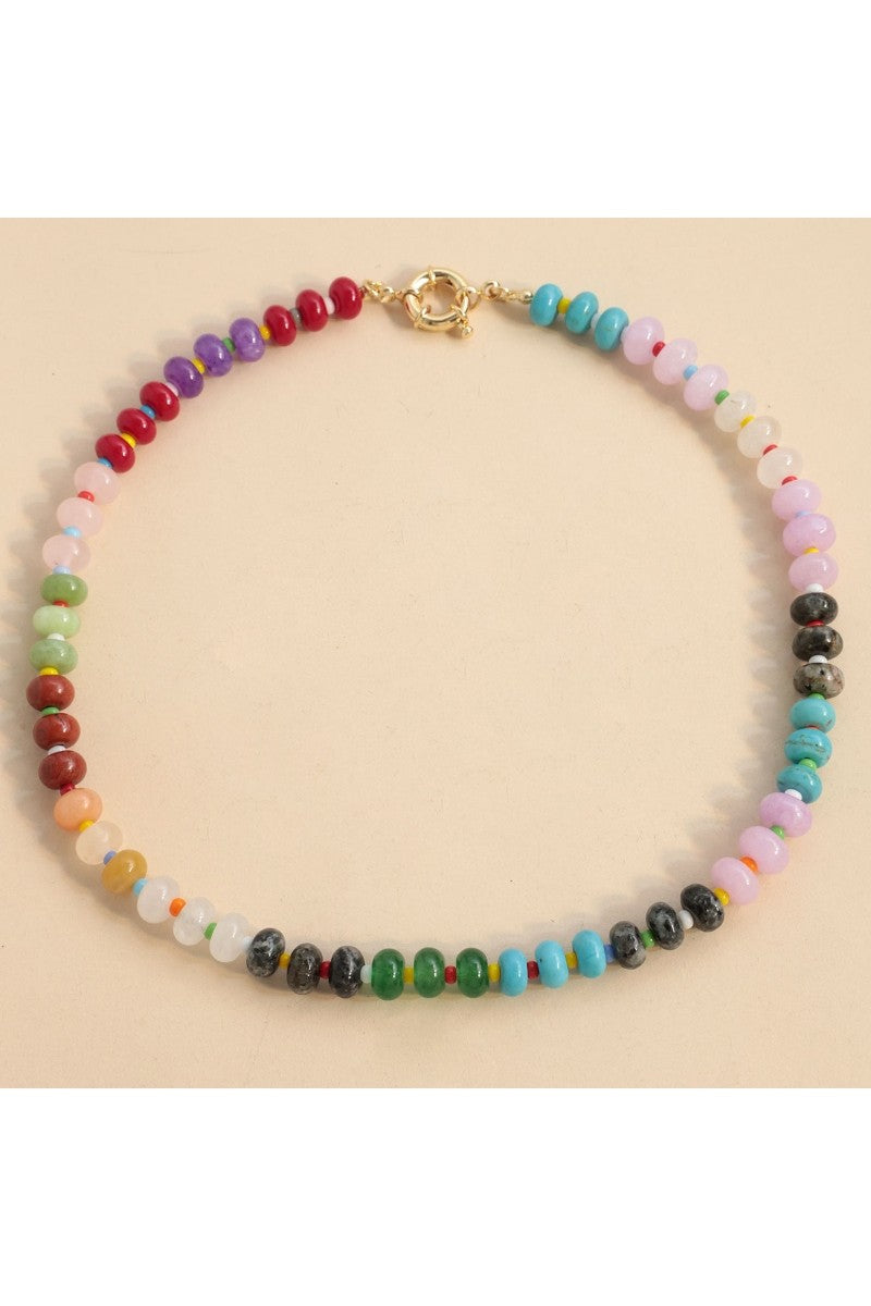 Agate Stone Bead Necklace