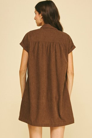 Alara Corduroy SS Shirt Dress