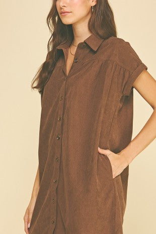 Alara Corduroy SS Shirt Dress