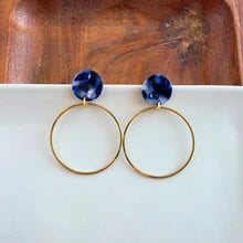Amelia Earrings Midnight Marble