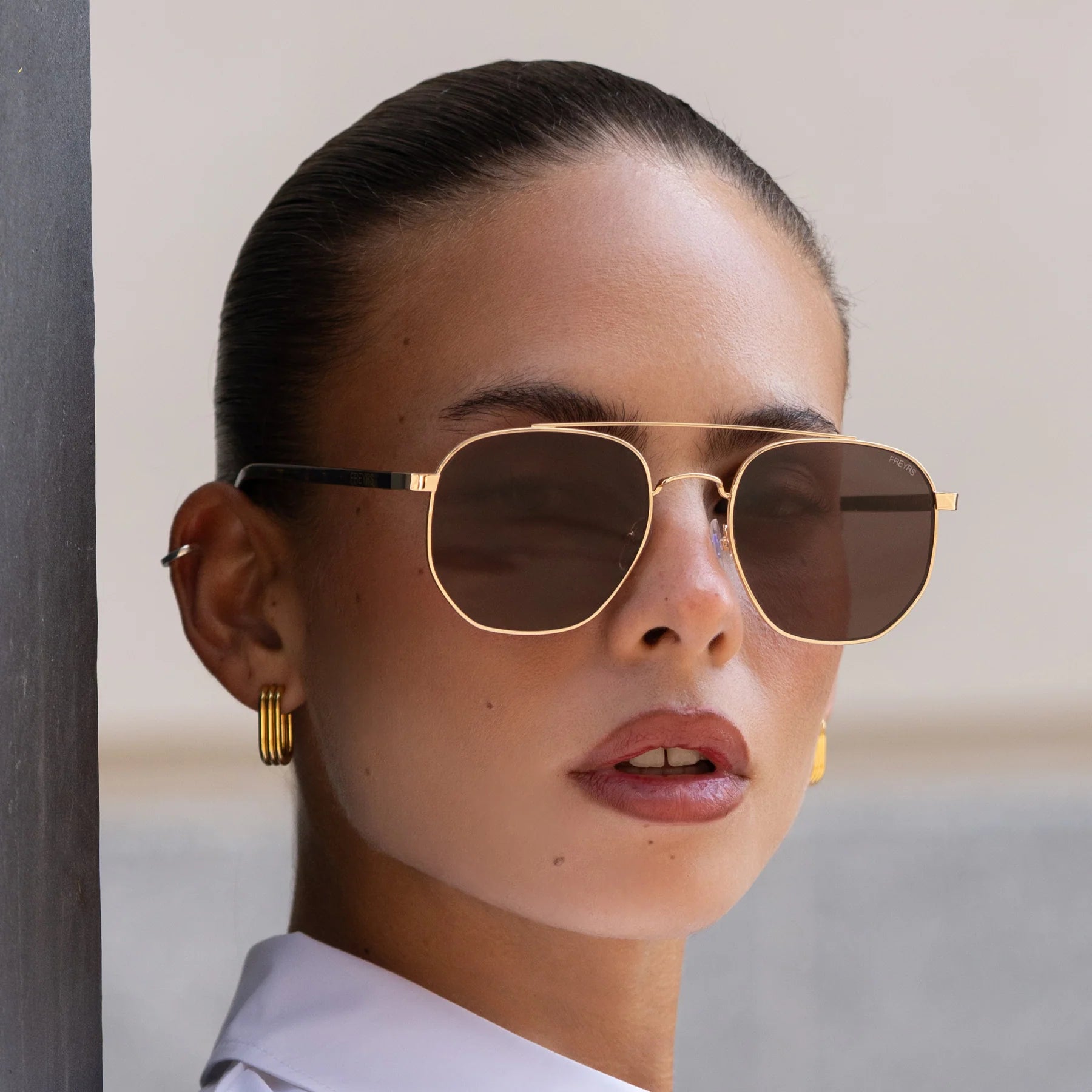 Austin Sunglasses Gold/Brown