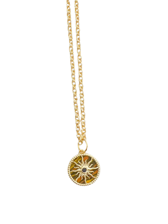 Tiger's Eye Sun Necklace