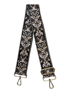 Handbag Strap- Floral Black