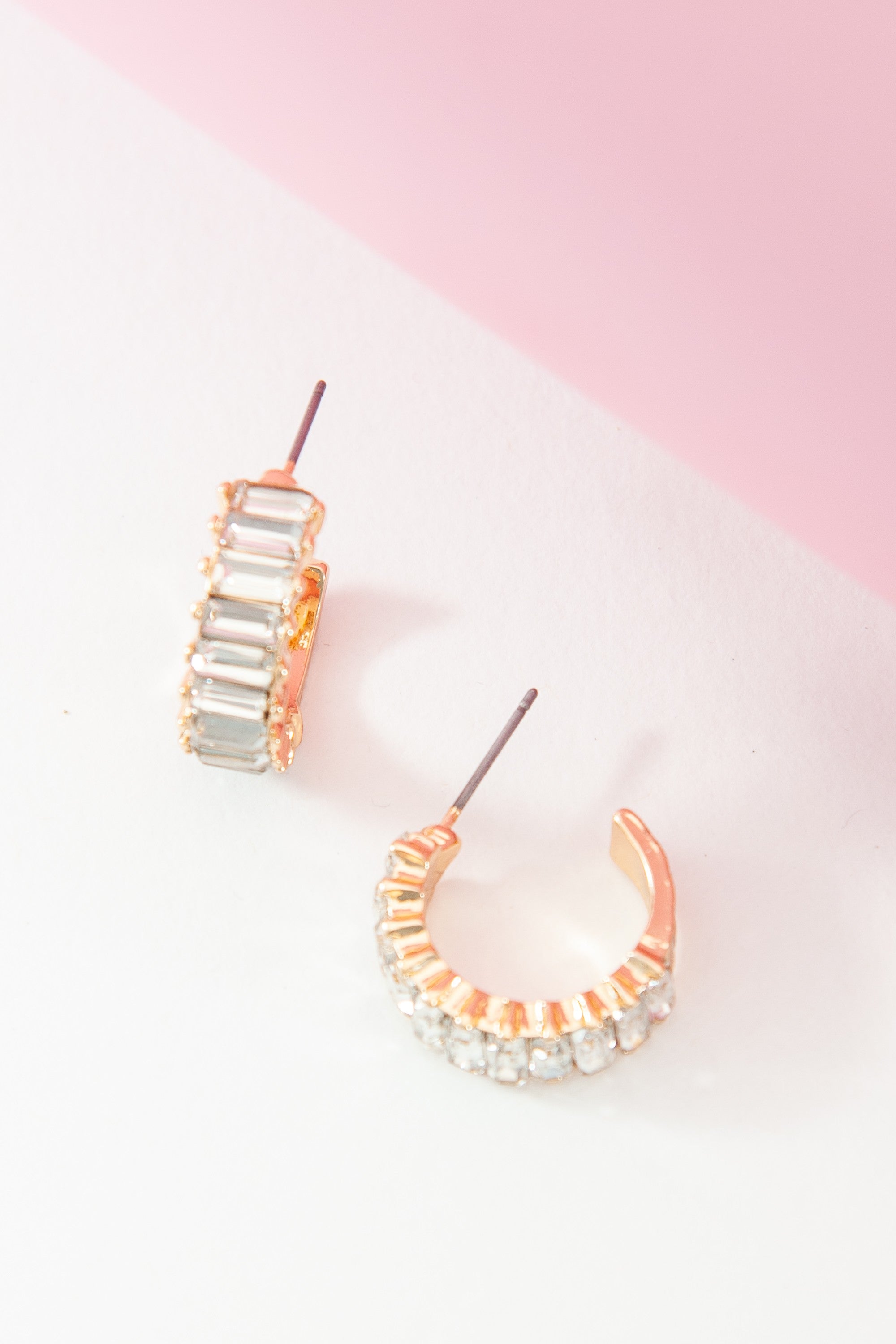 Baguette Circle Hoops