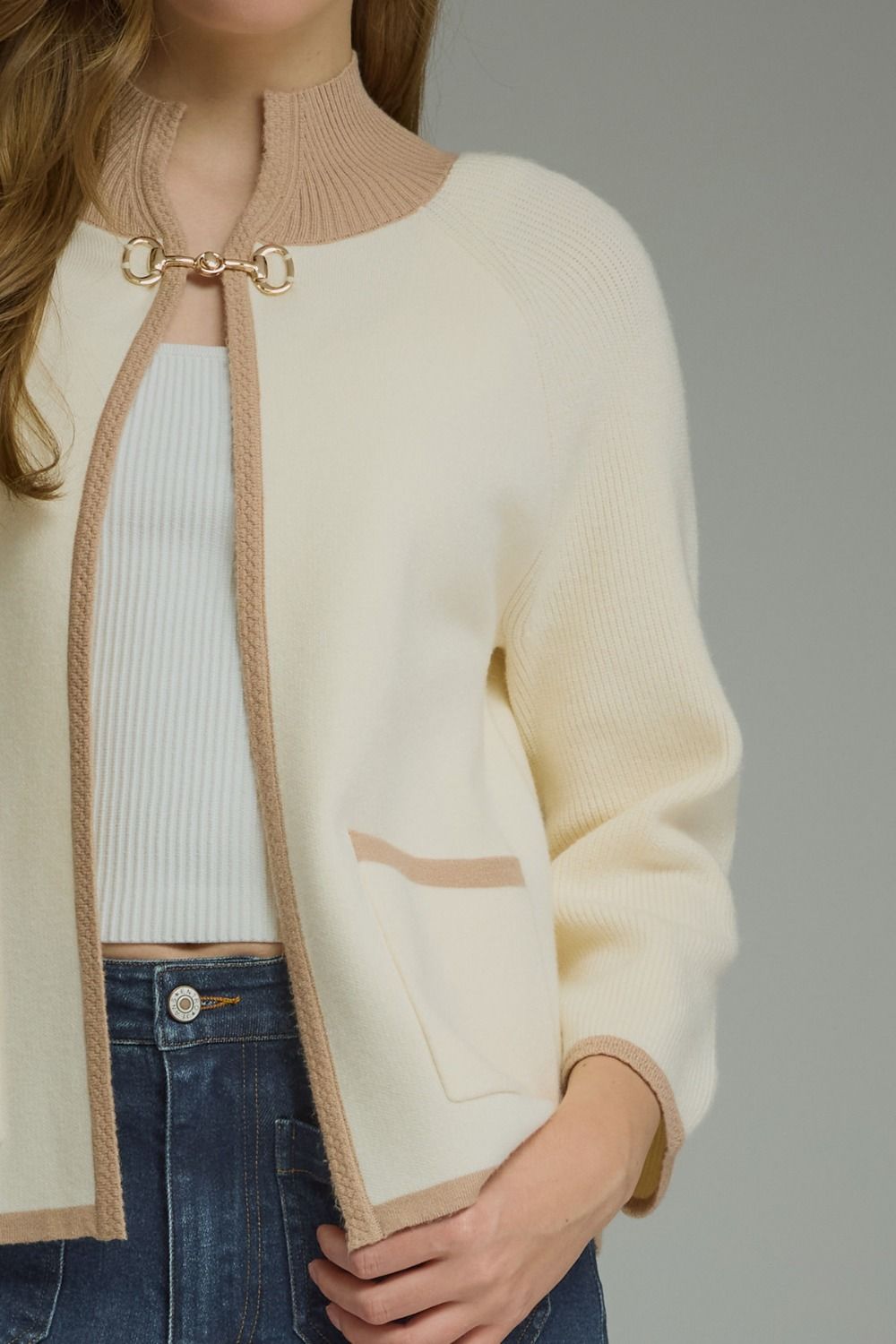 Barbara Contrast Trim Knit Jacket