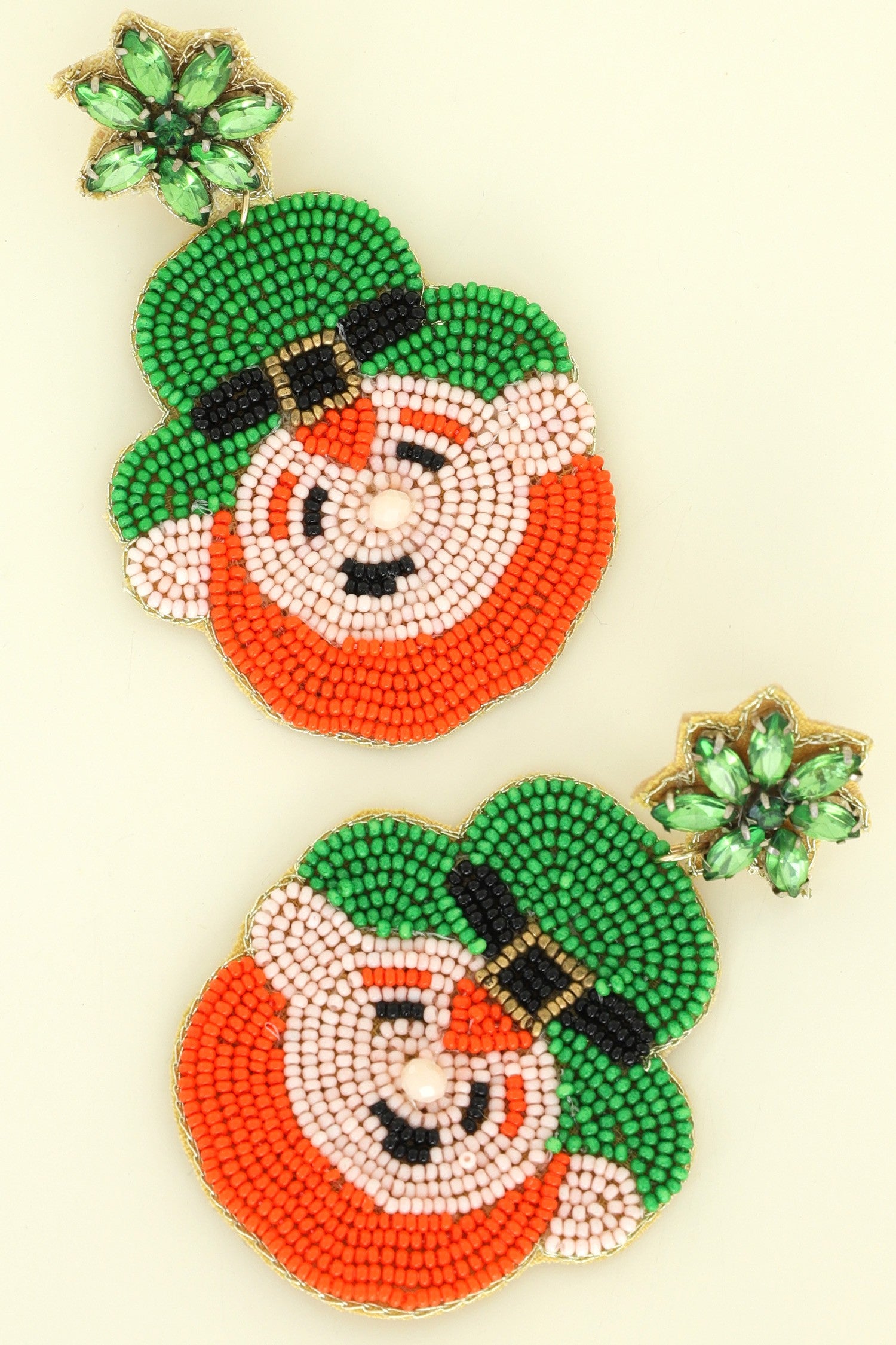 Beaded Leprechaun Earrings