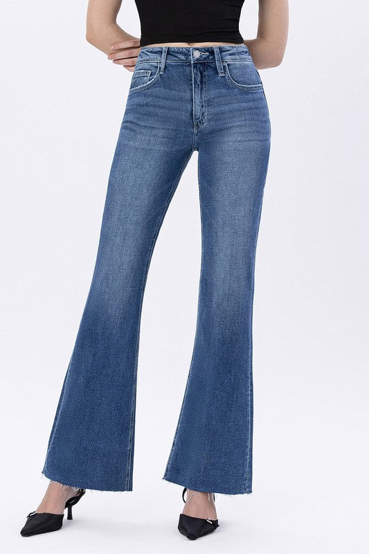 Bella Relaxed Flare Raw Jeans
