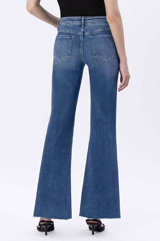 Bella Relaxed Flare Raw Jeans