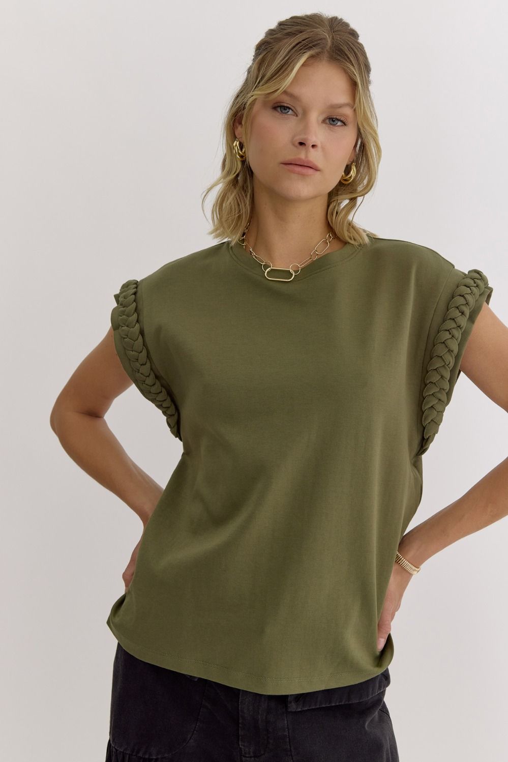 Brandi Braid Sleeve Top