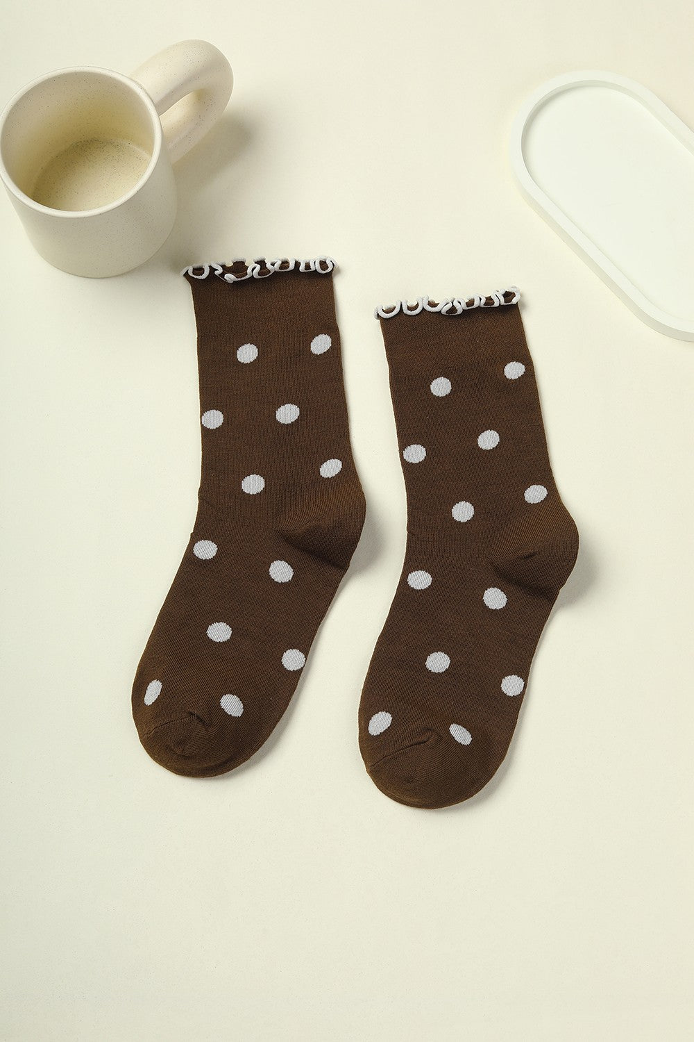 Ruffled Polka Dot Socks