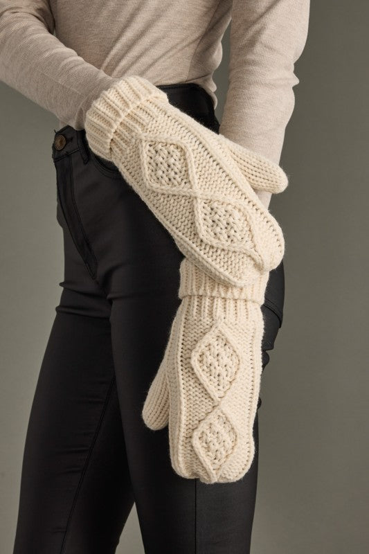 Cable Knit Mittens