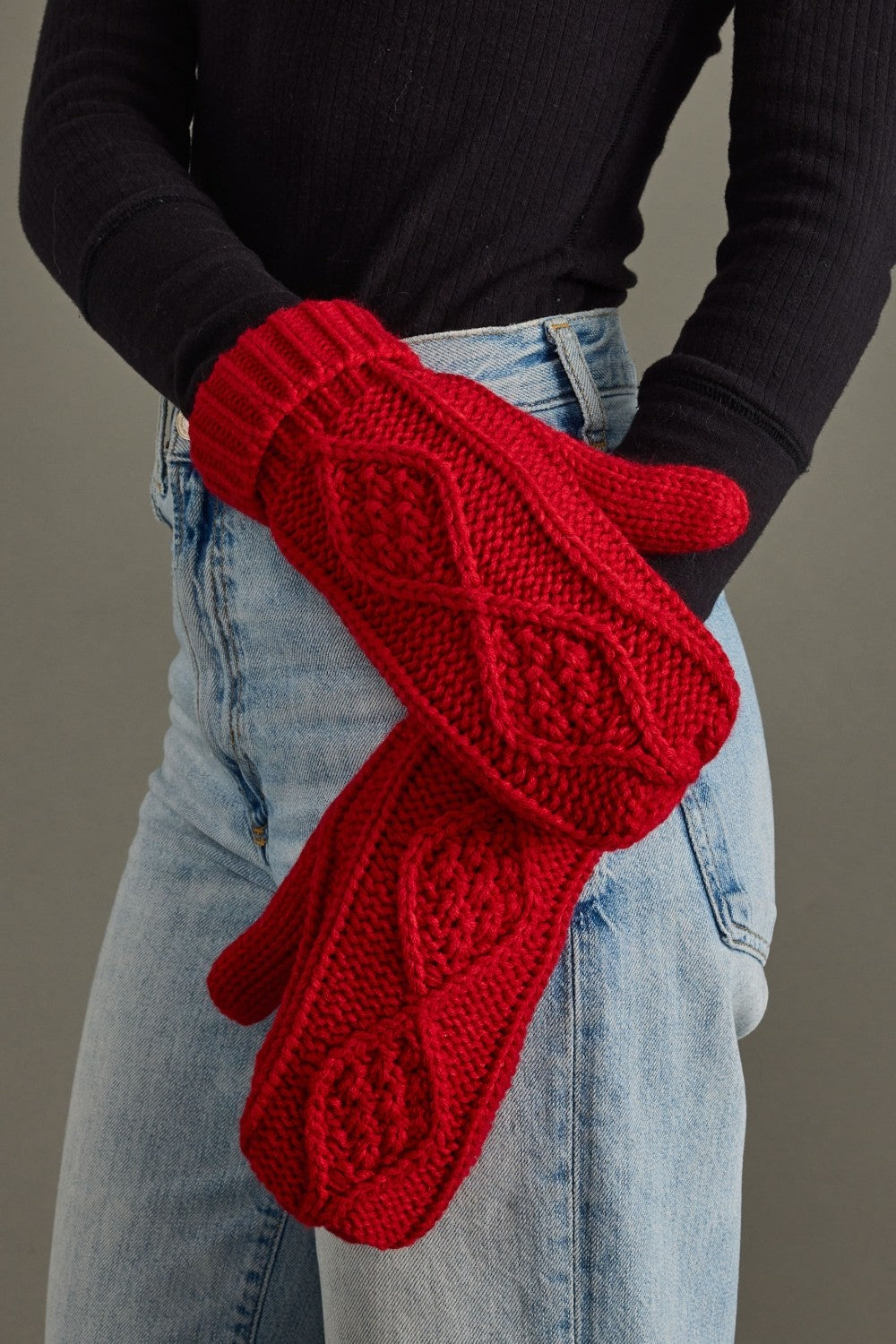 Cable Knit Mittens