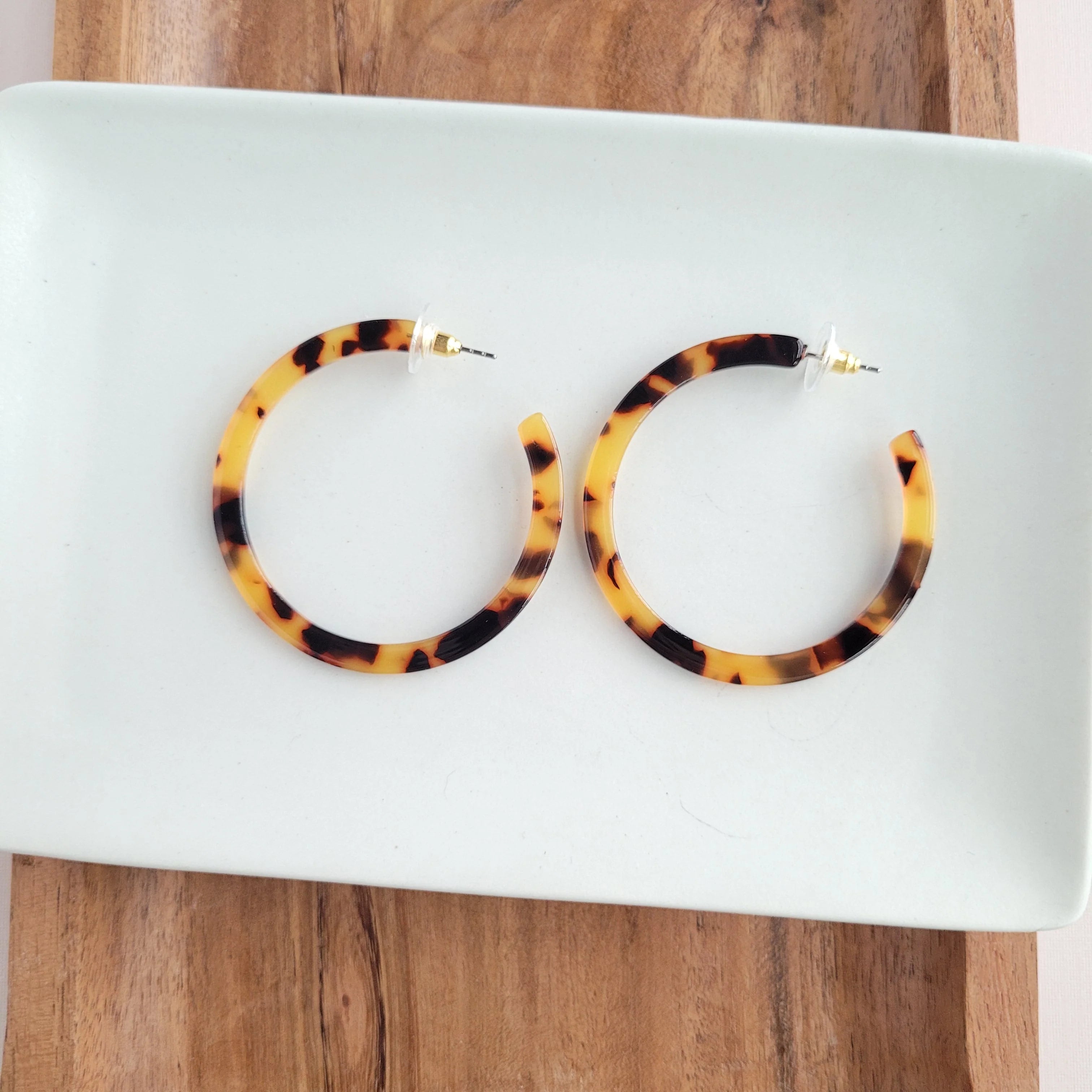 Cameron Hoop Earrings - Tortoise