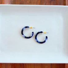 Cam Mini Hoops Midnight Marble
