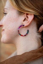 Camy Hoop Earrings Jewel Stained Glass