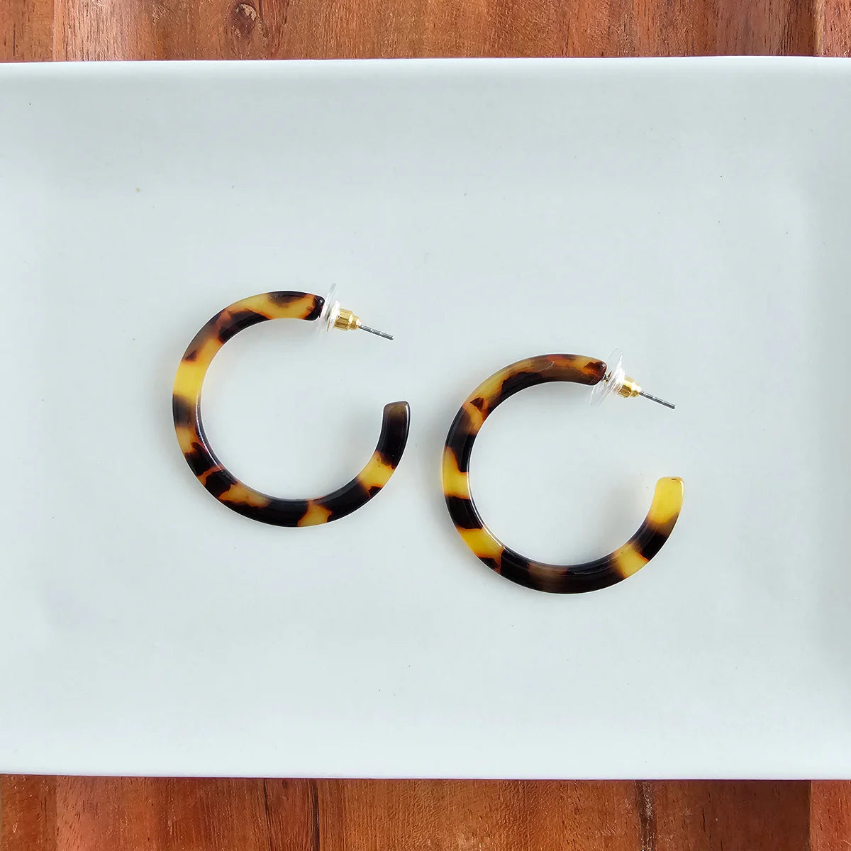 Camy Hoop Earrings Tortoise