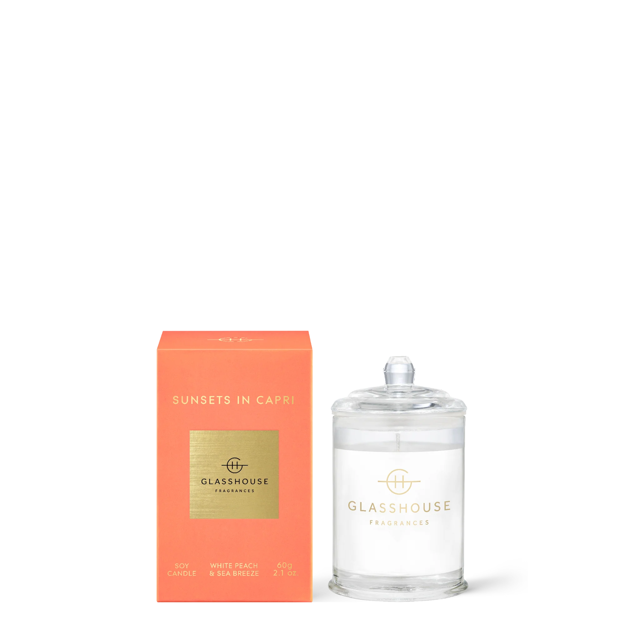 Glasshouse 2.1oz Candle Sunsets in Capri